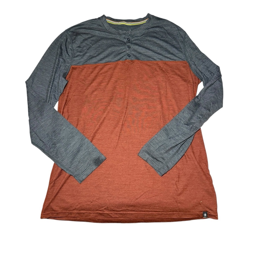 Smartwool 56% Merino Wool Henley Long Sleeve Mens Top